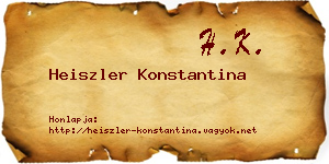 Heiszler Konstantina névjegykártya